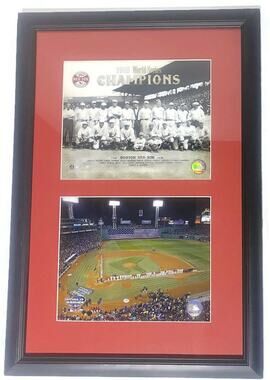 Boston Red Sox 1918 & 2004 World Series Champions Team Photos Framed Matted